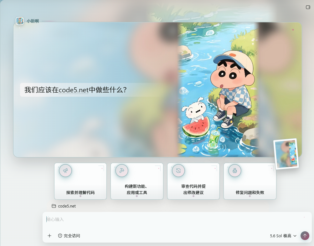 Codex5 Pro+ waterside skin example